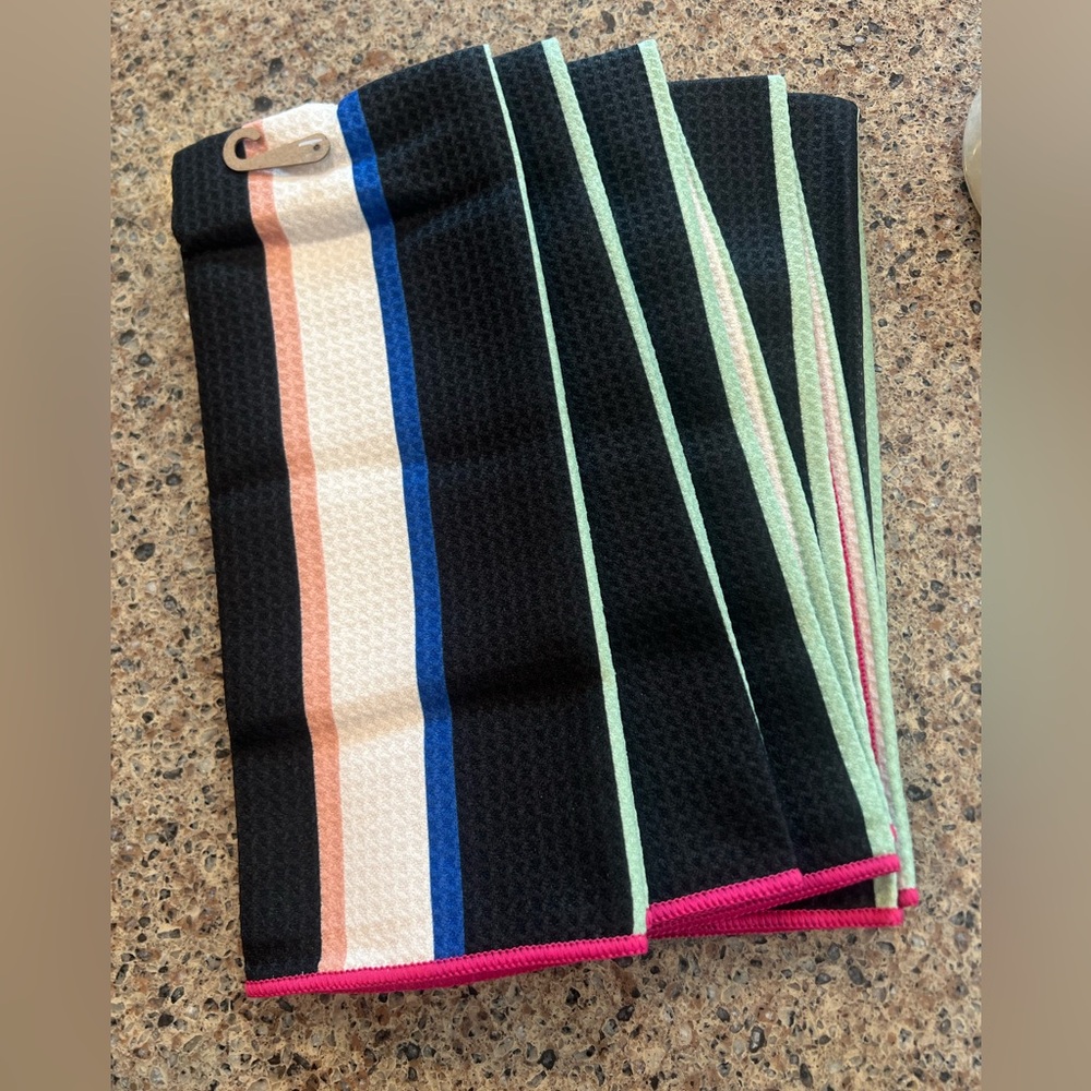 6- Bold Striped Berry Kitchen Towels